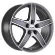 Ronal R48 W8.5 R19 PCD5x120 ET45 DIA82 titanium front diamond cut